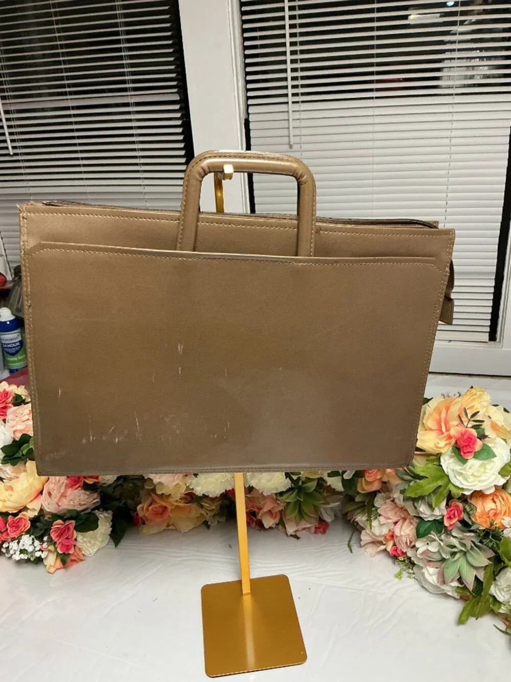 Vintage Hit Brown Structured Briefcase Portfolio Laptop Document Work Bag